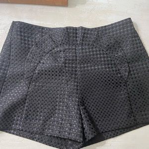 BCBG Textured Black Party Shorts